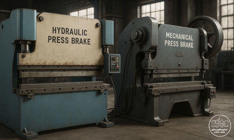 عکس پرس برک هیدرولیکی و مکانیکی برای خم‌کاری ورق‌های فلزی